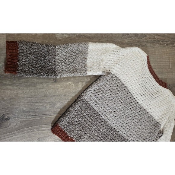 Daytrip Buckle Womens Pullover Knit Sweater‎ Striped Scoop Neck Size M *see pics - Picture 4 of 7